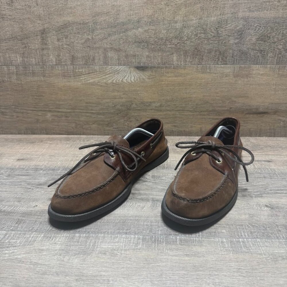 Sperry Brown Suede/Leather Boat Shoes Men's Size 13